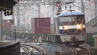 EF210-129+コキ 臨8052レ 名古屋駅通過
