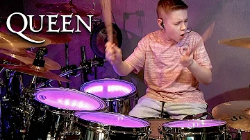 Fat Bottomed Girls - QUEEN (Drum Cover) age 11