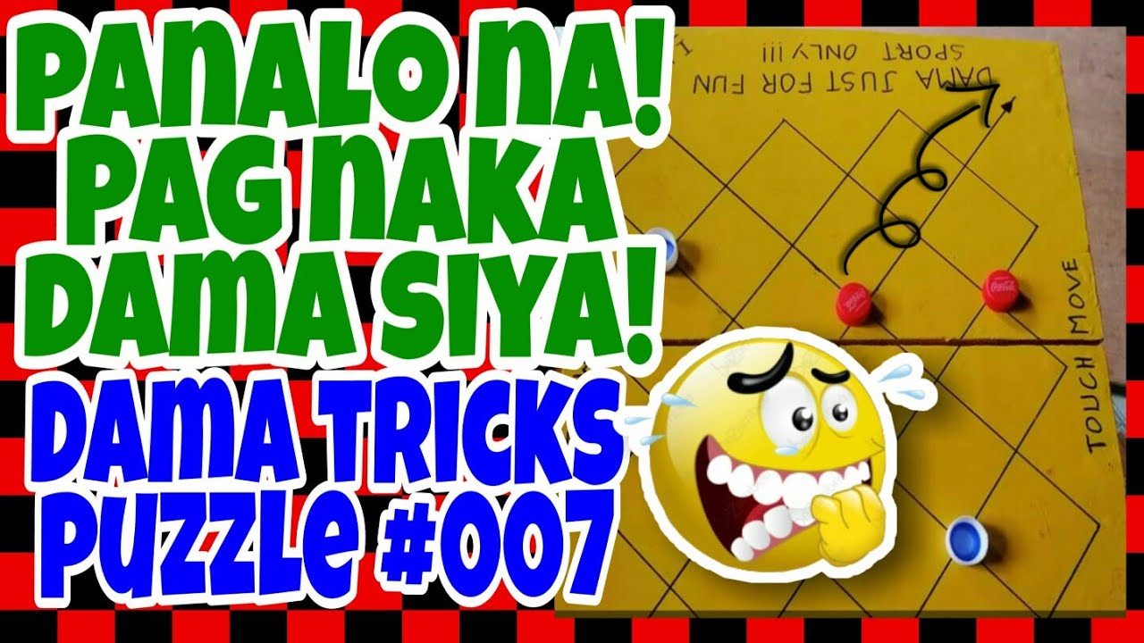 DAMA TRICKS PUZZLE #003- CHECKERS Tricks Best Moves How to win on