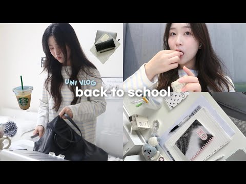 uni vlog : 新学期の大学生vlog🗒️ キャンパスでの過ごし方🏫 | grwm＋ootd , 勉強と就活✔️