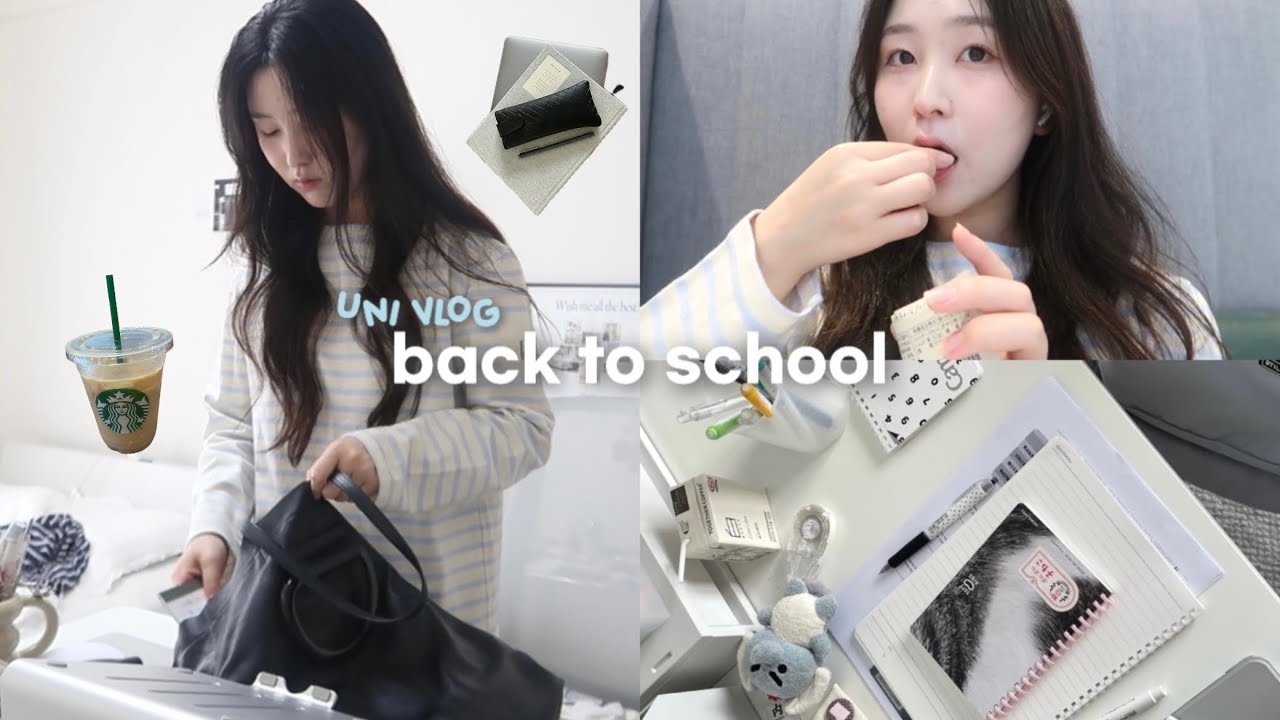 uni vlog : 新学期の大学生vlog🗒️ キャンパスでの過ごし方🏫 | grwm＋ootd , 勉強と就活✔️