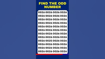 Can You Find the Odd Number Out in This Tricky Puzzle? 🔍🔢 #shorts