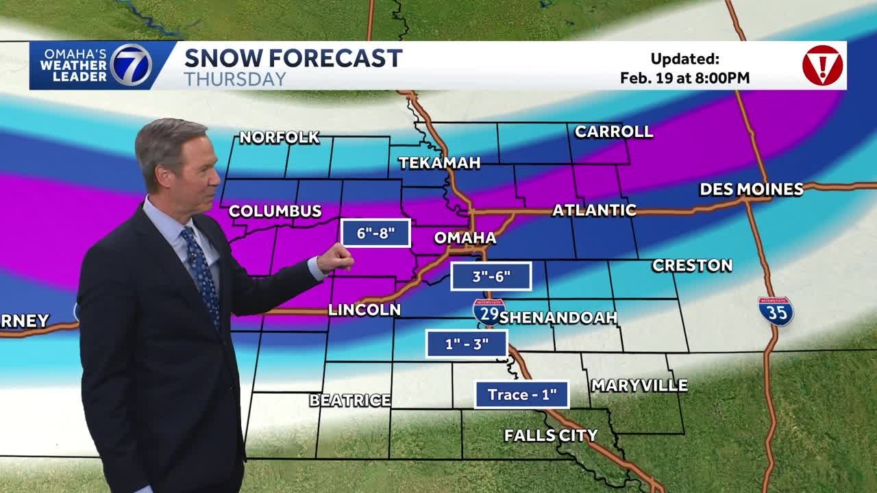 Big snow totals around the Omaha area - YouTube