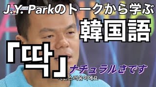 Nizi Project 虹プロ J Y Parkのトークから学ぶ韓国語 딱 の意味と使い方 456 Youtube