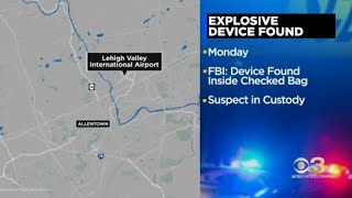 Pennsylvania man arrested after explosive found in bag at Lehigh Valley International Airport