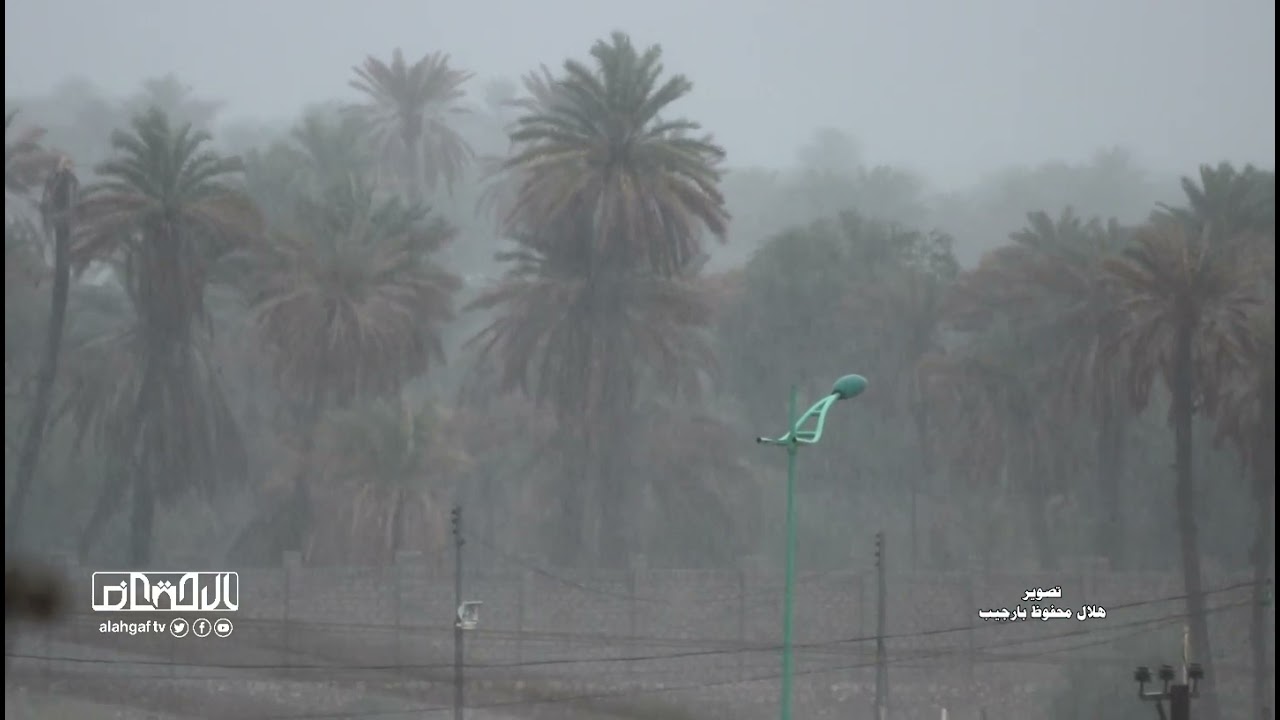 أمطار وسيول في مدينة تريم الغناء