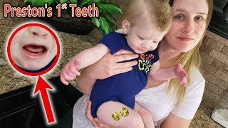 Baby's First Tooth and Preston Gets 4 Shots!! Keeping the Giant Bug as a Pet!!!