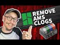 How to remove filament clogs from bambu ams