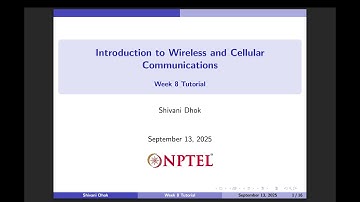 Week 8||Solved Examples: Diversity techniques, MRC, EGC, Capacity|| NPTEL ||Wireless & cellular comm