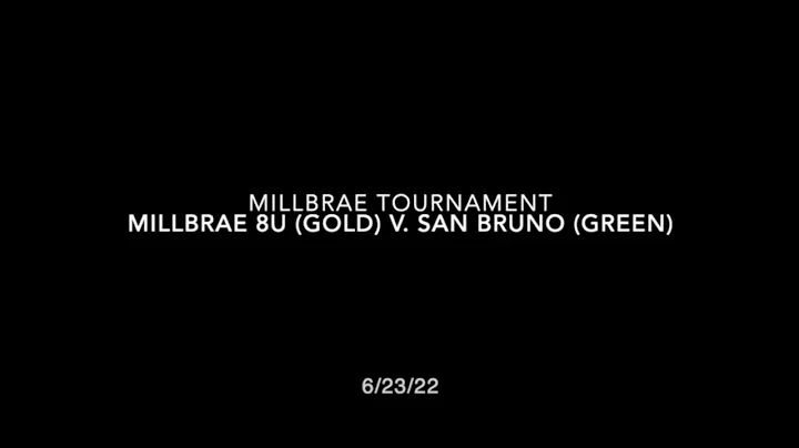 Millbrae 8U Tournament: Millbrae vs. San Bruno