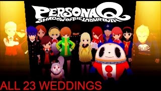 Persona Q Shadow of the Labyrinth ALL WEDDING SCENES [Persona 4]