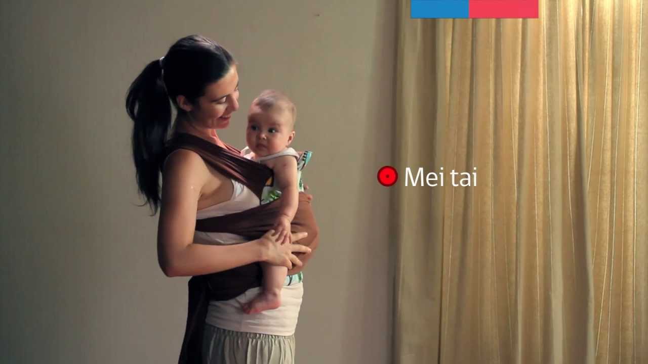 Técnica de Amarre de portabebé tipo Tai Delante - Chile Crece Contigo - YouTube