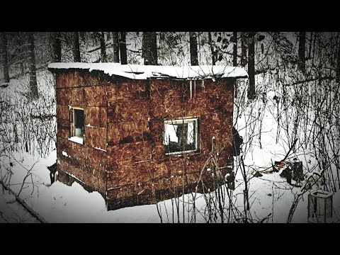 Snowstorm At The Winter Off Grid Cabin - YouTube