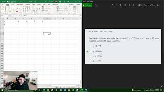 Midpoint Rectangular Approximation in Excel! Area Under the Curve