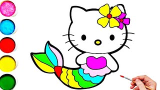 Cute Mermaid Drawing, Painting \& Coloring For Kids and Toddlers_ Kids Art 
