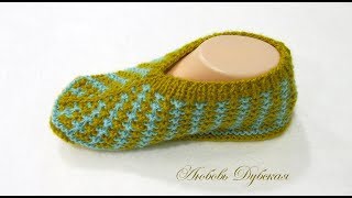 Следки спицами Следки спицами