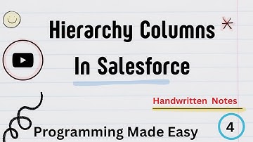 Hierarchy Columns In Salesforce Handwritten Notes