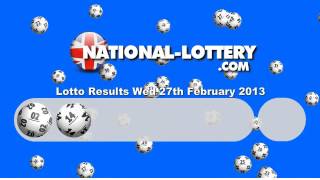 National Lottery Lotto Results 27th February 2013
