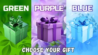 Choose Your Gift 🎁😍🤩🤮 Green, Blue or Purple 💚💙💜  Are you lucky one? #giftboxchallenge