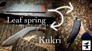 Making a kukri from a leaf spring