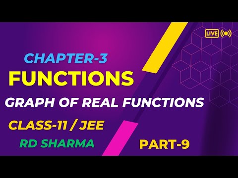 Class 11 Solutions Chapter 3 Functions | Domain and Range | graph of a Real Functions | functions