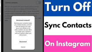How To Turn Off Sync Contacts On Instagram