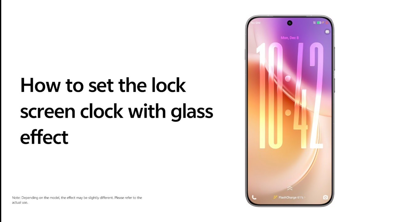 How to Set the Lock Screen Clock with Glass Effect | vivo OriginOS 6 | Step by Step Guide