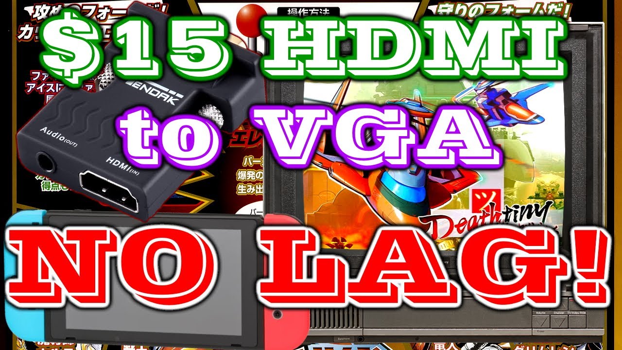 15 HDMI to VGA Converter with NO LAG! How to Connect PS4 or Switch to