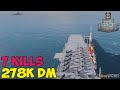 World of WarShips | Midway | 7 KILLS | 278K Damage - Replay Gameplay 1080p 60 fps