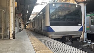 E531系カツK417編成回送発車(警笛あり)回2394M 上野駅