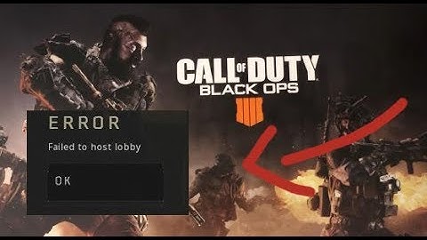 COD BO4 - Failed do Host Lobby Error