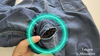 Cómo arreglar un agujero  (desgaste) de tus jean - Fabiana Marquesini - 467