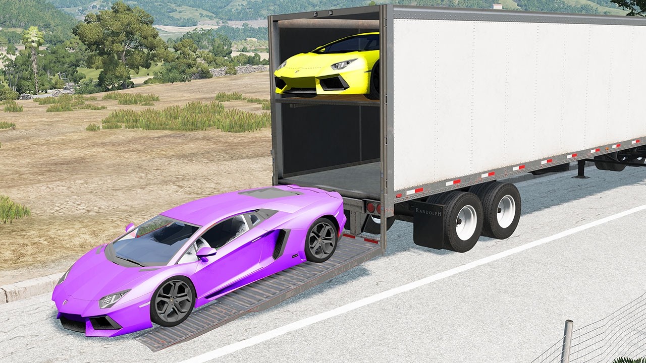Transportation Expensive Cars by Auto Transporter - Beamng Drive