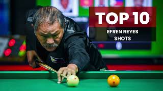 Top 10 Efren Reyes best shots , the Magician !