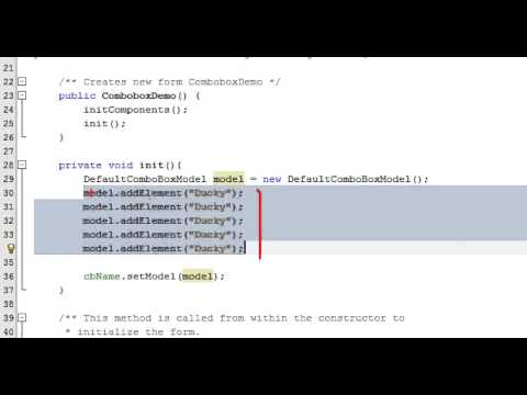 Java Swing 14: Combobox 1