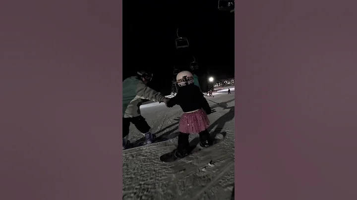 NIGHT SNOWBOARDING With Our 5 Year Old Daughter | ...