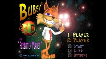 Bubsy 3D - Furbitten Planet - Sony PlayStation - Intro & Title Screen