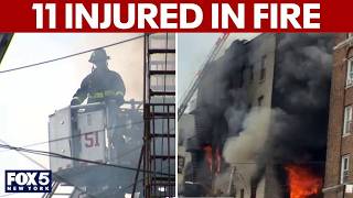 11 hurt in Bronx fire reportedly caused by explosion