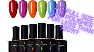 Swatching The Born Pretty Rainbow Gel Polish Set | No Talking 🤫