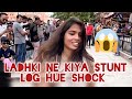 Flips in heart of jaipur  epic reactions on girls stunts