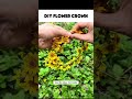 DIY Yellow Flower Crown 🌼#FlowerCrown #DIYFlowerCrown #Cottagecore