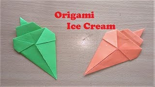 Origami Ice Cream Cone Tutorial - Making Origami Paper Ice Cream Cone screenshot 3