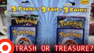 Opening 4 2 Pack + 2 Foil + 2 Coins Pokemon Blister Packs from Target ($9.99)