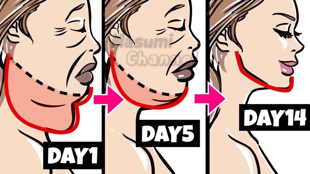 9 минут! Упражнение для линии челюсти, чтобы уменьшить двойной подбородок!