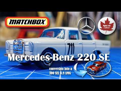 Matchbox Mercedes Benz 220 SE (235) conversion to a 300 SEL 6.8