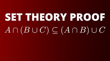 Proof with Sets Example with Intersection and Union