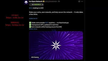How to Bridge and Stake ICE $ICE on ION  website