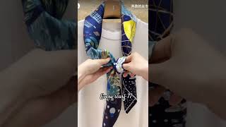 Elevate Your Outfit: Simple Way to Style a Neck Scarf🧣#ScarfStyling #HowToTieAScarf #FashionTutorial