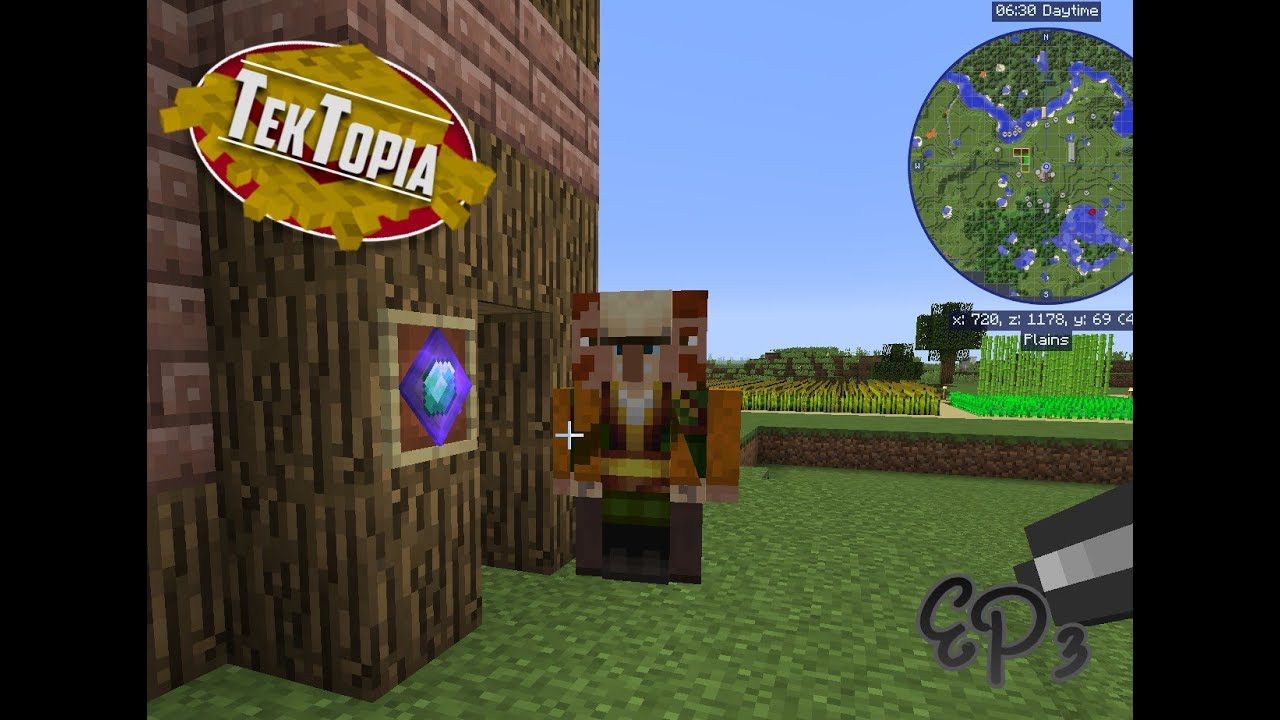 Modded Minecraft | TekTopia | EP3 - Storage and opening the doors to ...