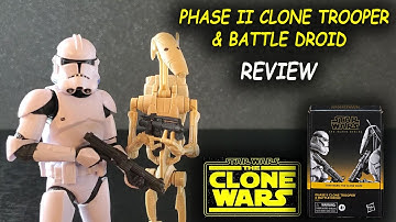 Phase II Clone Trooper & Battle Droid (Star Wars Black Series) REVIEW
